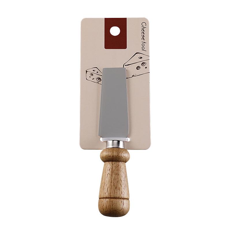 Stainless Steel Cheese Knife Set with Rubber Wood Handles