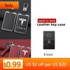 Car Sticker Tesla Car Fashion Zinc Alloy  Smart NFC Card Key Case Cover Shell Keychain Protection Auto Styling Accessory For Tes