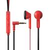 Elecom In-Ear Stereo Headphones with Microphone 3.5mm Flat Cable for iPhone Android Red EHP-IS3510MRD