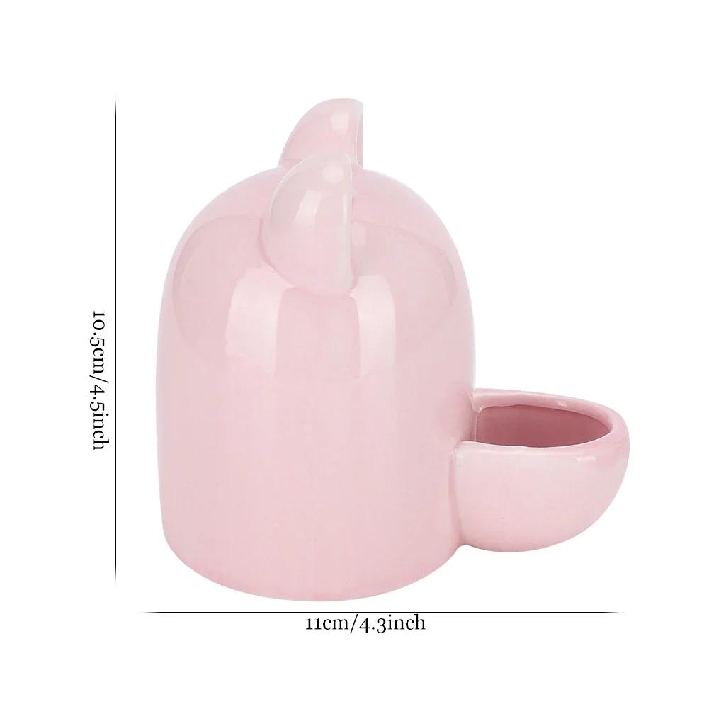 250ml Pet Ceramics Waterer Drinking Feeder Mute Water Dispenser For Hamster Hedgehog Squirrel
