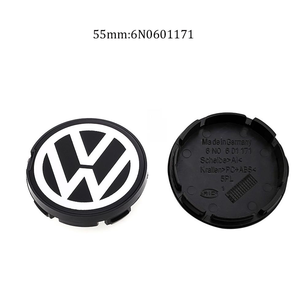2026 Hot For Volkswagen VW 4pcs 55mm 56mm 65mm 70mm Car Wheel Center Caps Hubcap Cover for  Volkswagen Jetta MK5 Golf Passat sty