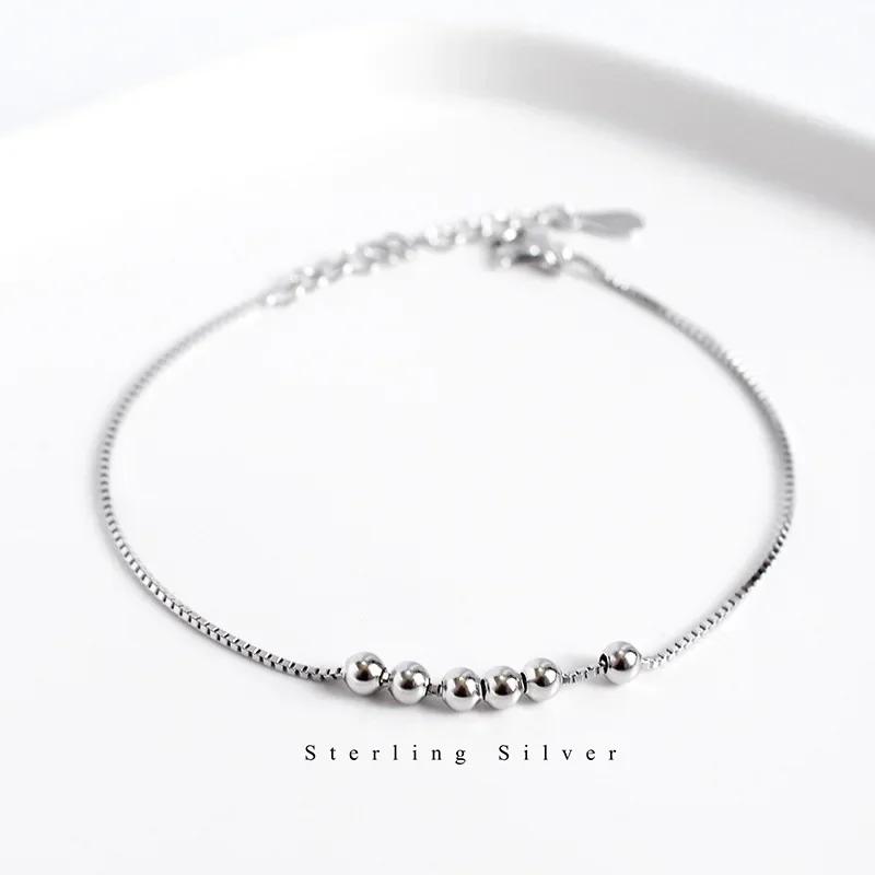 Silver Color Small Doudou Silver Bead Bracelet Beads Exquisite Simple Women Bracelet Fine Jewelry Accessories for Women