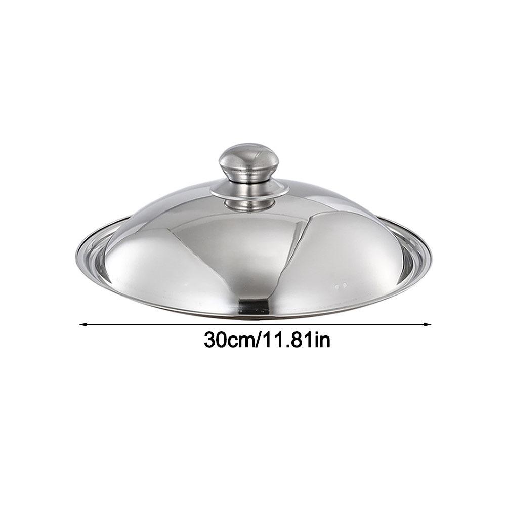 

Stainless Steel Frying Pan Cover Universal Kitchen Food Lid Wok Pot Lid Restaurant Kitchenware 30cm