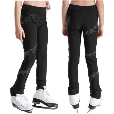 Calças de patinação artística infantil Leggings de patinação no gelo para meninas Calças justas Leggings esportivas Calças justas