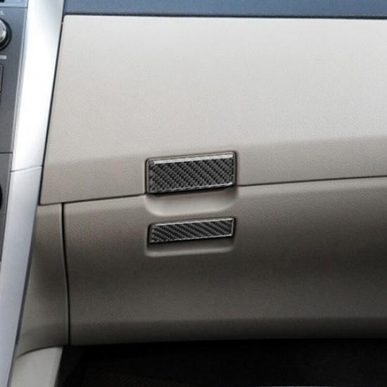 Carbon Fiber Co-pilot Storage Box Switch Cover Sticker For Toyota Corolla 06-12