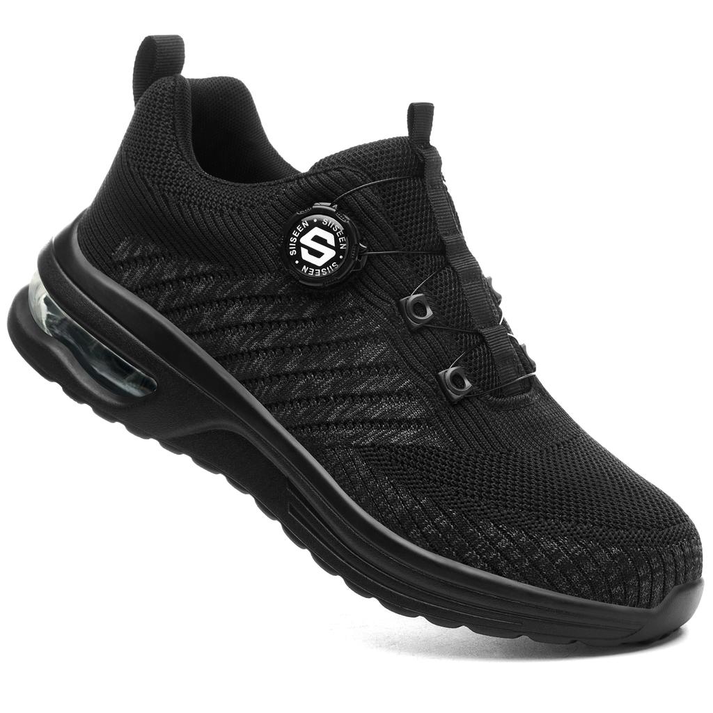 Men's Steel Toe Safety Shoes Lightweight Puncture-Protective Work Boots Indestructible Comfortable Work Footwear for Men