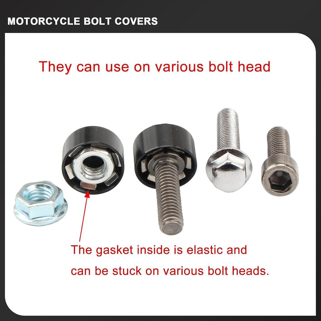 Motorcycle Bolt Covers Head Bolts Engine Toppers Caps Kit for Harley 2017-2025 Touring Road King Street Glide Electra Road Glides 2018-2025 Softail