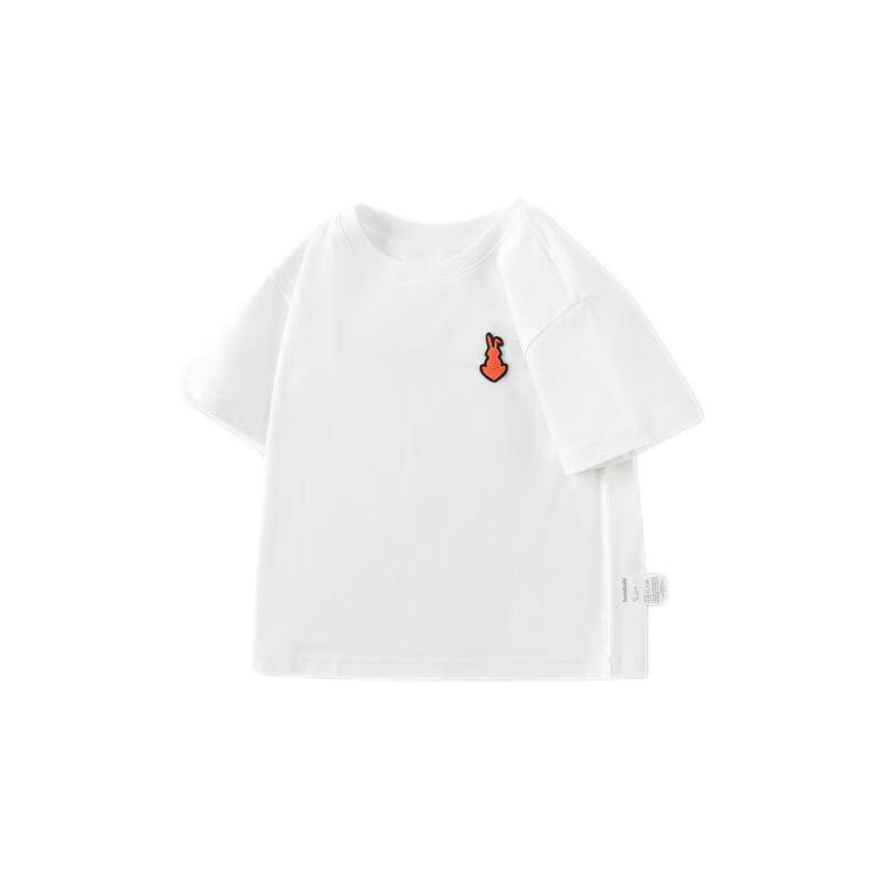 Balabala Boys  Cotton Rabbit Embroidery Short Sleeve T-shirt