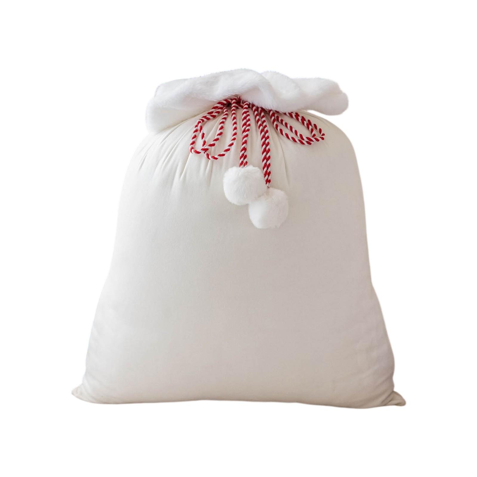 

Christmas Gift Bag Candy Gift Drawstring Bag Christmas Velvet Bag One Size белый