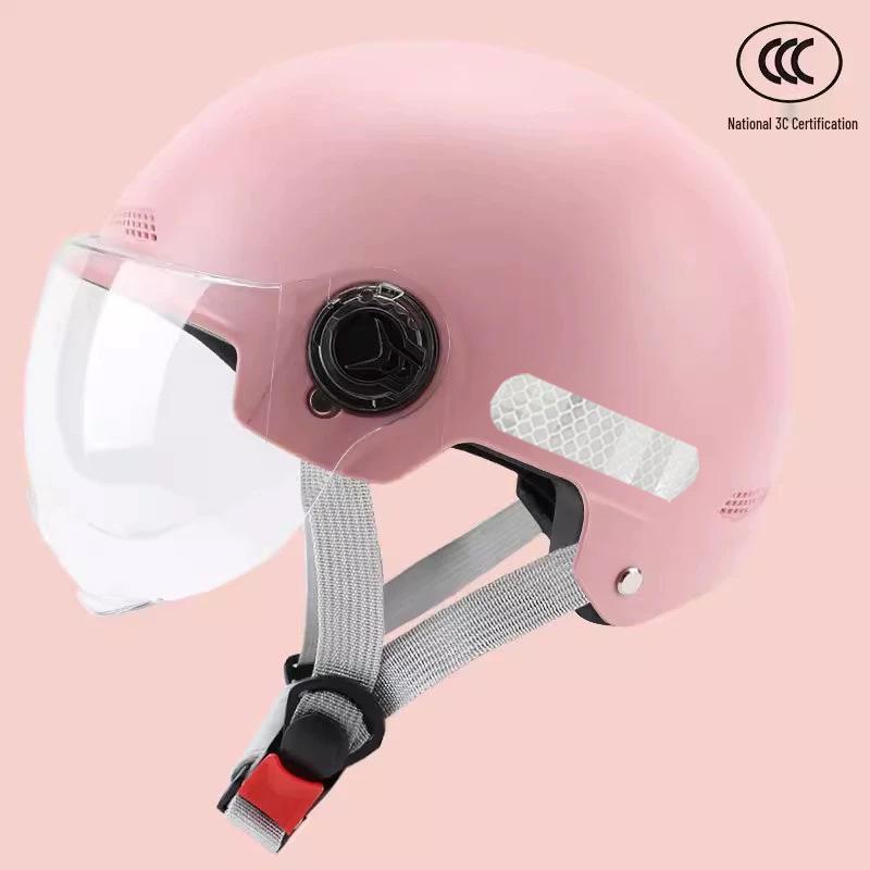 

3C Certified Electric Motorcycle Helmet: Summer Sun Protection for Men & Women, Year-round Safety Long Tea Lens