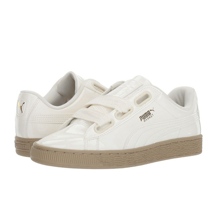 Puma Basket Heart Marshmallow Low Top Sneakers Women Sneakers White 363073-06