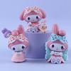 6Pcs-Set Sanrio Anime Figure Pajamas Sweetheart Cute And Charming Kuromi My Melody Doll action Adorable Decoration Playthings Designed For children