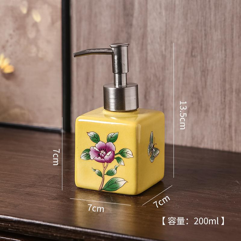 Nordic ceramic hand sanitizer bottle Hotel lotion shampoo bath separate bottle Simple toilet press bottle Bathroom accessories