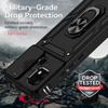 For Xiaomi Redmi 10C/Xiaomi Poco C40 Armor Phone Case Camera Lens Protection Metal Ring Stand Shockproof Case