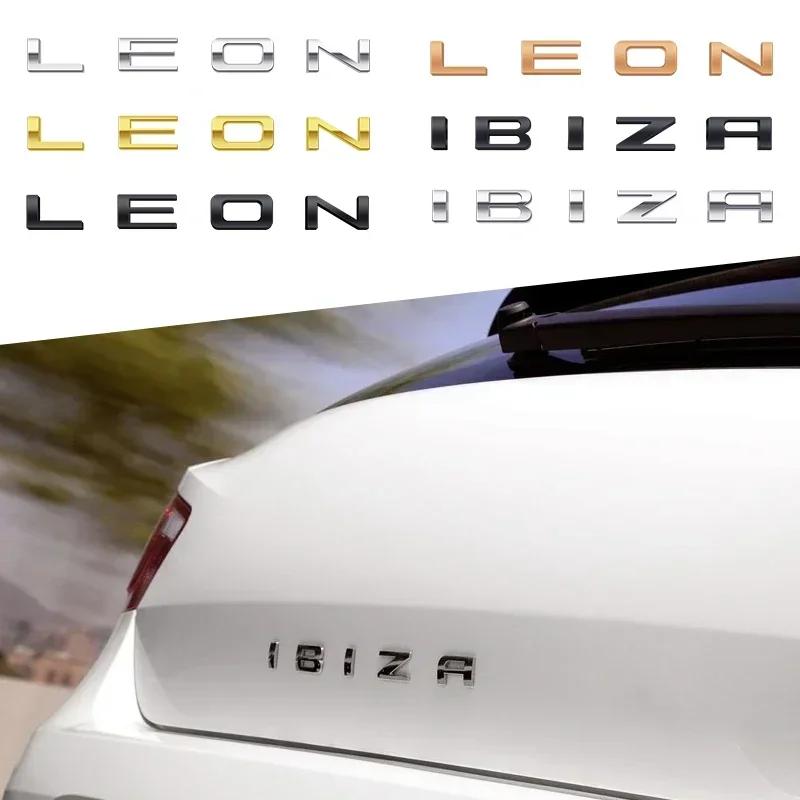 Ussh2 1τμχ 3D IBIZA Leon λογότυπο Σήμα Γράμμα Μεταλλικό Σήμα Αυτοκινήτου Διακόσμηση Πίσω Πορτμπαγκάζ Αυτοκόλλητο Αξεσουάρ Για Seat FR Altea vz Διακόσμηση