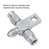 Brake Hose Fitting Adapter, AN‑3 Tee Brake Hose AN3 To Line End Fitting Stainless Steel Auto Parts