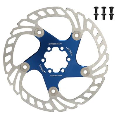 Dağ Bisikleti Yüzer Disk Fren Rotoru 6 Cıvata Isı Dağılımı Bisiklet Disk Fren Rotoru Mavi 180mm