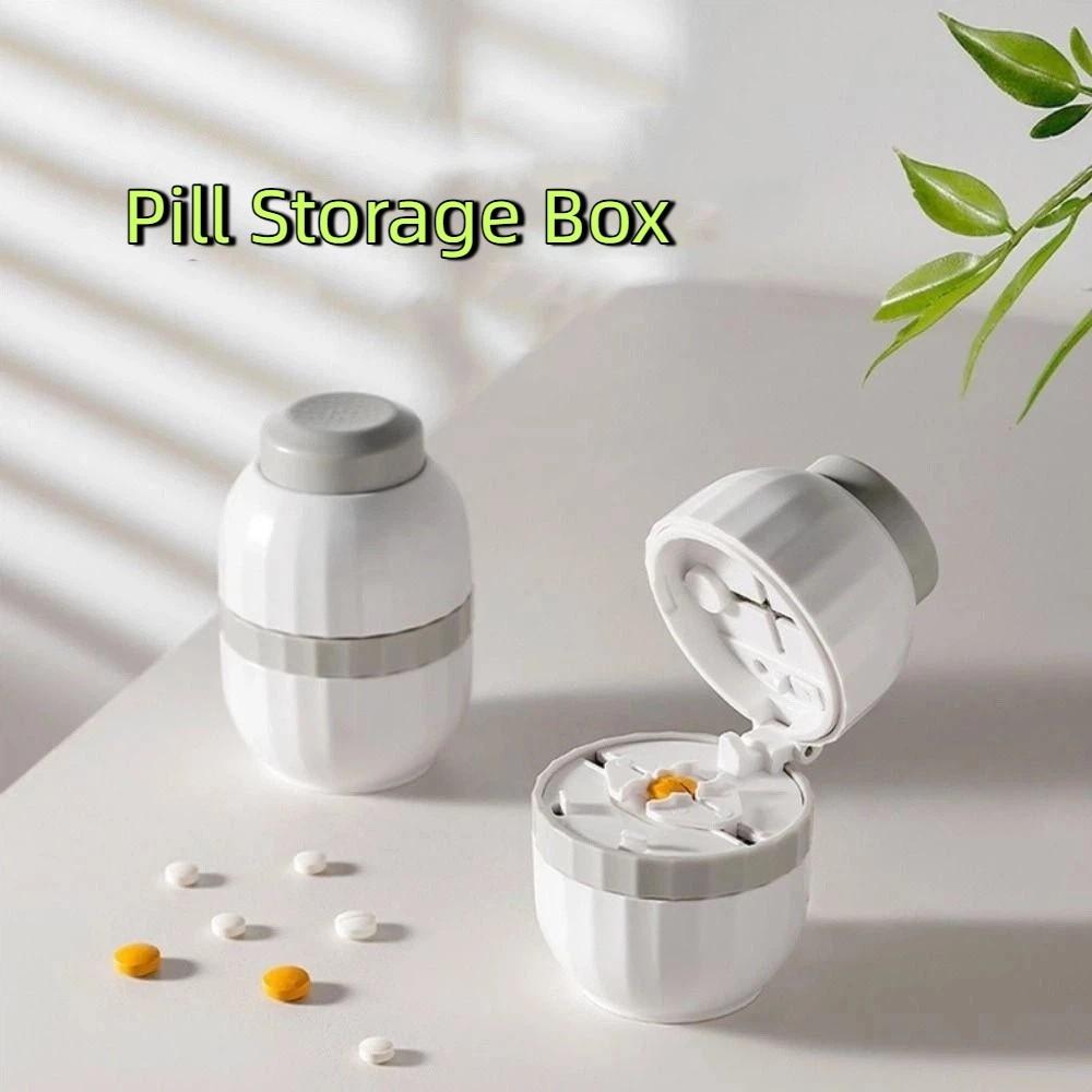 Practical Plastic 2-in-1 Pill Box Adjustable Waterproof Pill Storage Box Dust-proof Medicine Vitamins Organizer Outdoor