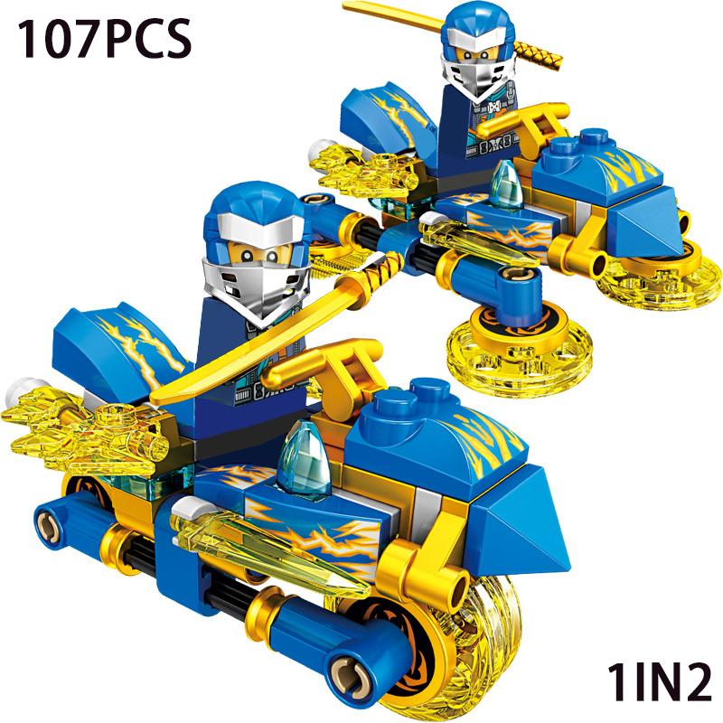 Ninja 4 In 1 Classic Anime Kai Jay Cole Lloyd War Armor Car Mech Chariot Model Action Figure Building Blocks Kit Bricks Kids Toy