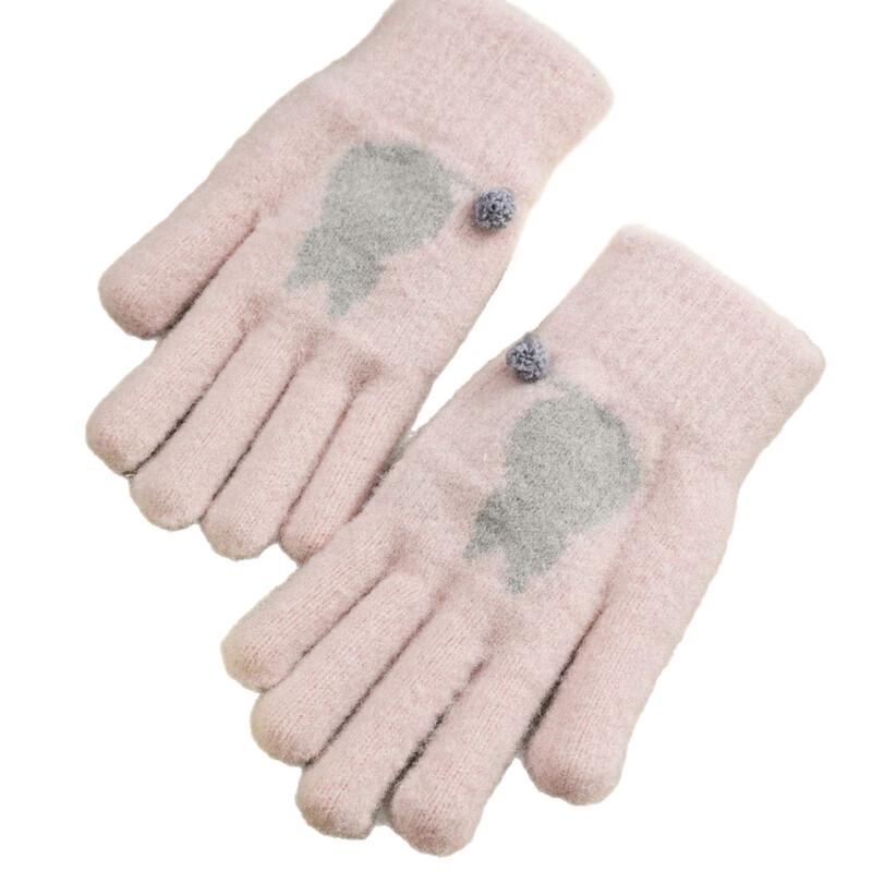 Cute Warm Half-Finger Knitted Gloves