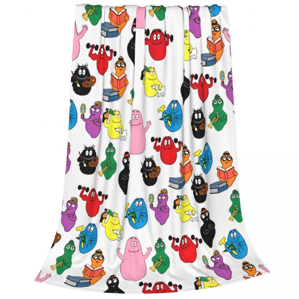 Barbapapa Love Blankets Flannel Funny Warm Throw Blanket for Home Restaurant Spring Autumn