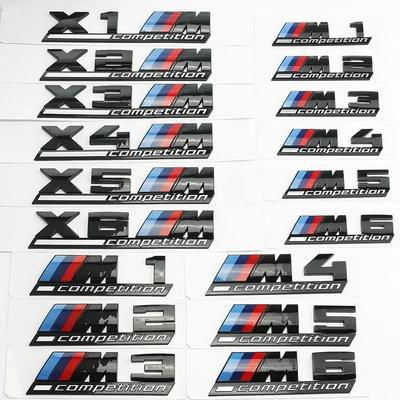 Glänzend schwarz COMPETITION Bar Unterstrichen Emblem für Thunder Edition M1 M2 M3 M4 M5 M6 M7 M8 X3M X4M X5M X6M Auto Kofferraum Aufkleber