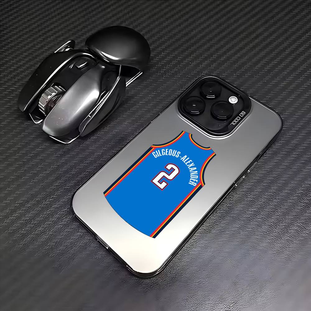 B-Basketball S-Shai G-Gilgeous A-Alexander Phone Case For iPhone 17,16,15,14,13,12,11 Plus,Pro Max,Colored Silver Phone Case