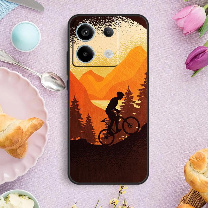MTB Mountain Bike Cycling Bicycle Case For Xiaomi Redmi Note 14 10 11 12 13 15 Pro Plus Cover For Redmi 15 15C 13C 12C 10C 14C