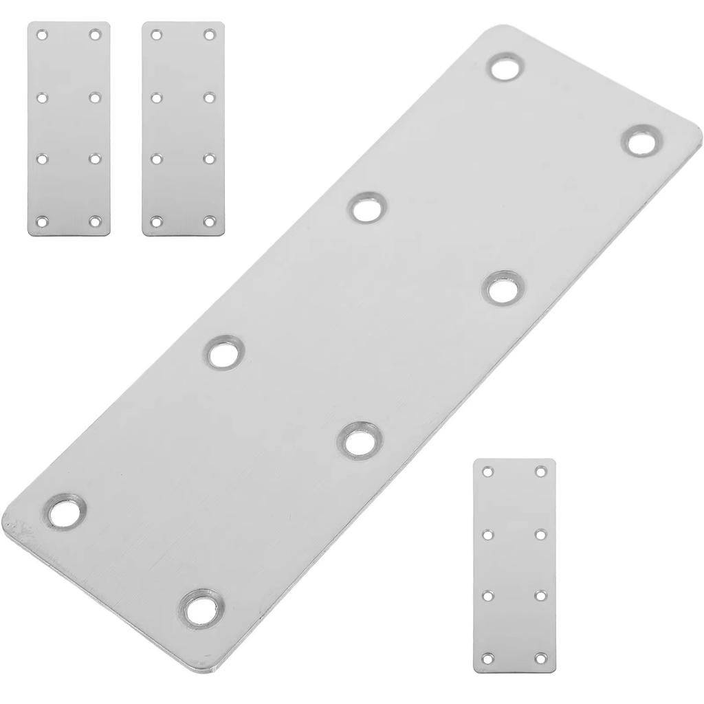 4 Pieces of Stainless Steel Brackets, Suitable for Wooden Materials, Easy To Install, with Perforated Metal Plates