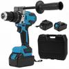 Dual-Speed Brushless High-Power Impact Drill with Lithium Battery - Portable High Torque Industrial Grade Electric Drill
