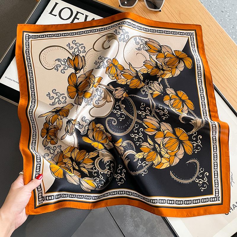 

Luxury Brand Scarf 100% Silk Bandana Women Square Scarves Wrap Mulberry Fashion Headband Hijab Shawls Foulard Headkerchief 53x53cm
