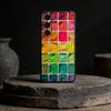 Watercolors Set Paint Palette Phone Case For Samsung Galaxy A20,21s,22,31,32,52,53,72,73,80,91 Soft Black Shell