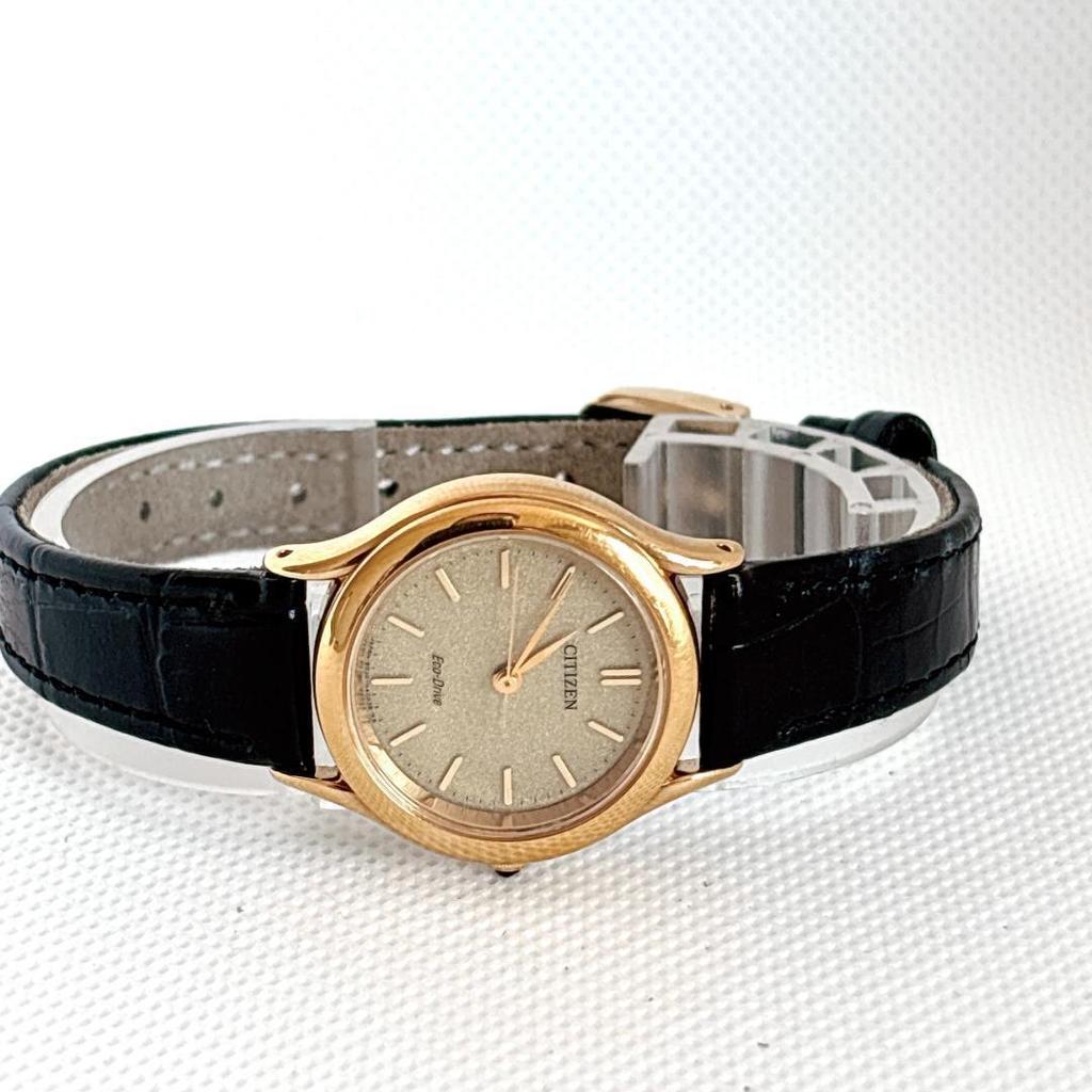 Used [Good Condition] [Working Product] Citizen Solar Gold Ladies with company stamp