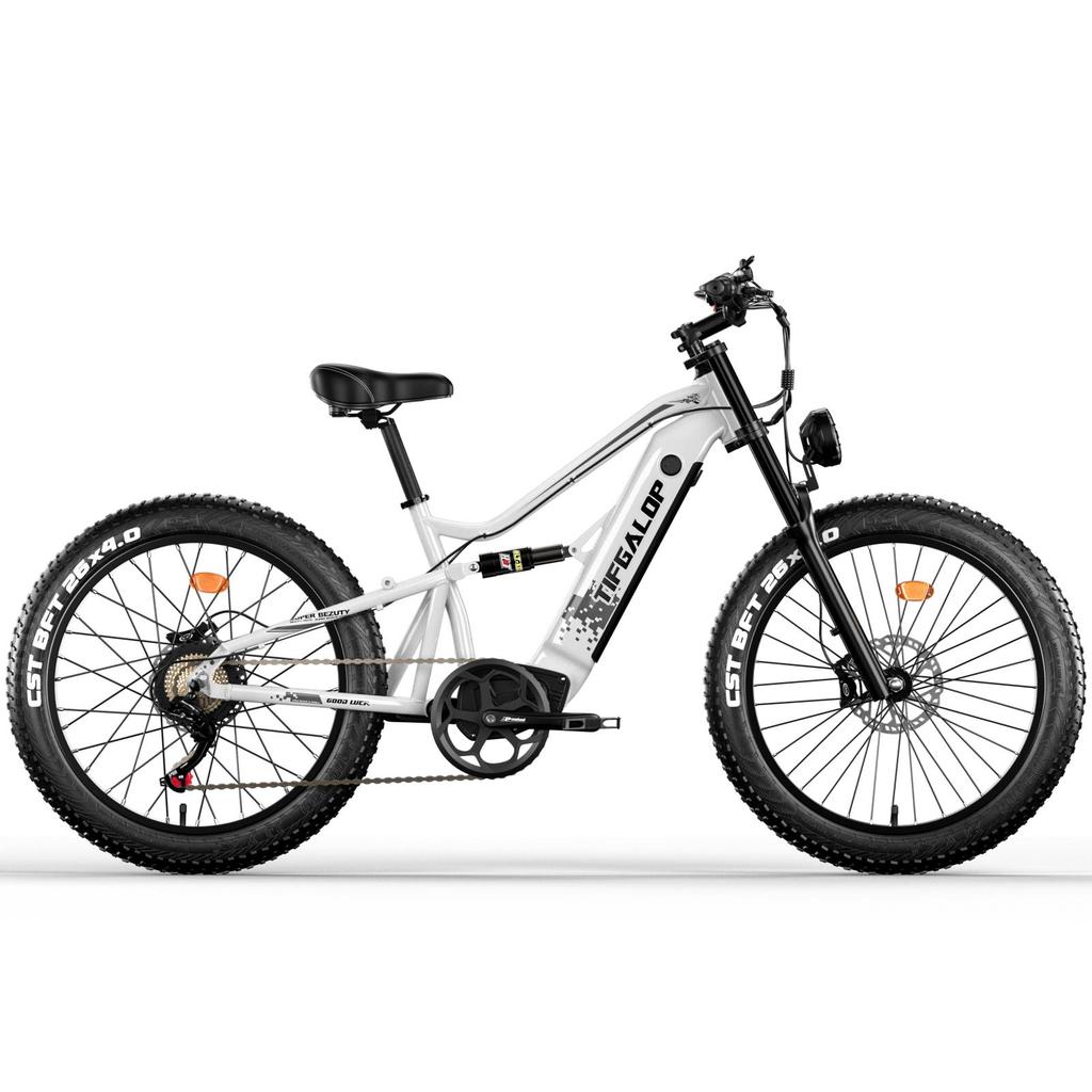 TIFGALOP ES7 750W E-Bike for Adults 52V 19Ah High-Capacity Battery 26" Fat Tires All-Terrain E-Bicycle l Motor  Commuting Mountain