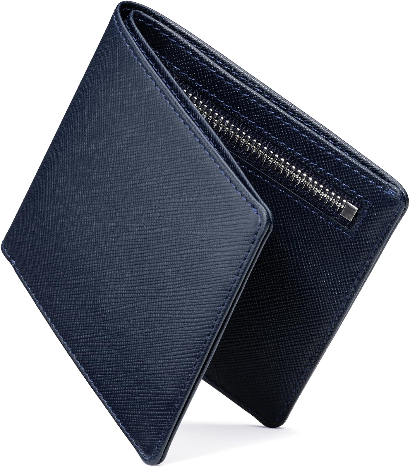 

VALOREA Slim Bifold Wallet with a Smart Design for Easy Made of Genuine Leather and Compact Design Men s Lightweight, Access, (Navy)