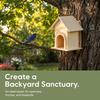5Pcs Wood Wooden Birdhouse Unpainted Surface Bird Cage Craft Unique Garden Ornament  Small Birds