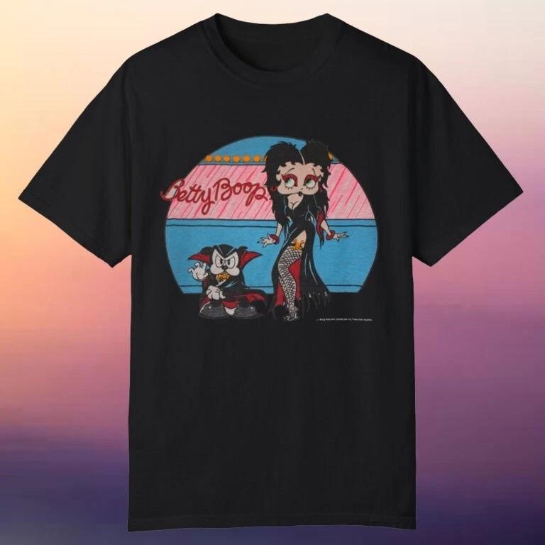Betty Boop Elvira Halloween Unisex Tee S-5XL
