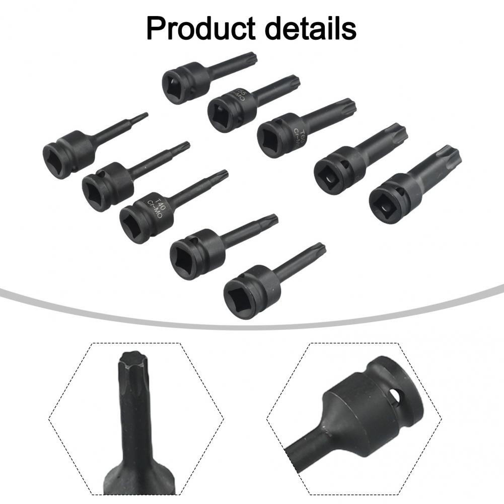 1/2 Inch Socket Adapter 10pcs Black Good Toughness