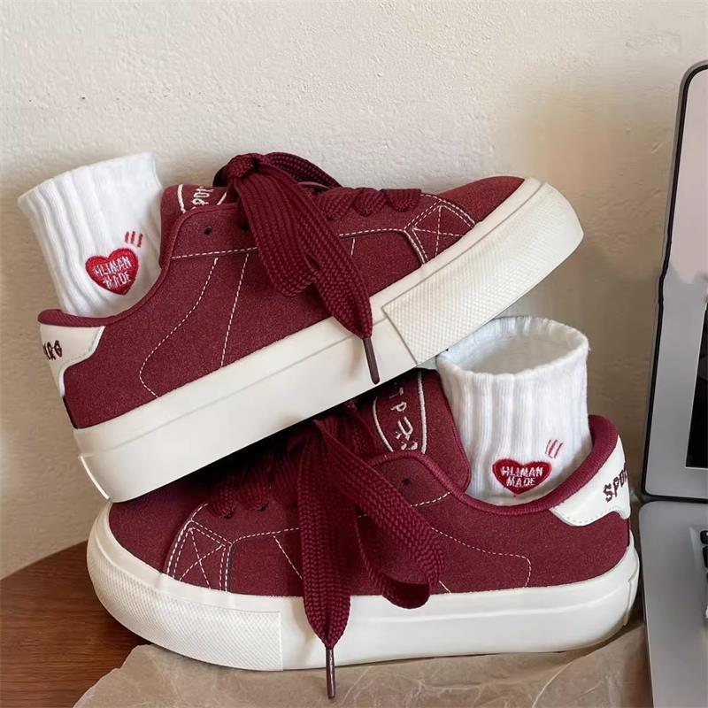 Canvas Shoes Women's 2025 Spring and Autumn New Retro Shoes Ins Trendy Versatile Niche Student Platform Casual Board Shoes