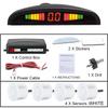 New LED Parking Sensor System Backlight Parktronic Monitor Display Kit Backup Detector Assistant 4 Probes
