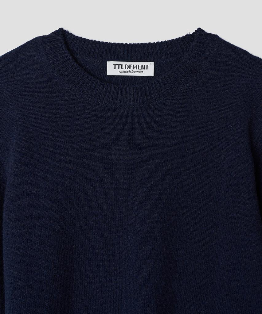 TTUDEMENT Essential Crewneck Sweater_Navy