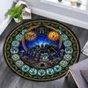 Ocean Glass Round Area Rug Under Office Chairs Bedroom Living Room Home Decor