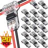 20/1PCS T Tap Wire Connectors Disconnect Terminals Low Voltage Wire Splitter Connector Push-in Lever Quick Wire Connectors