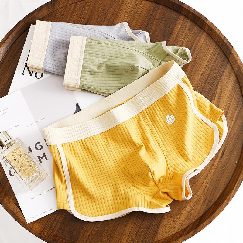 Men's Underwear, Boys' Cotton Boxer Shorts, Men's Sports Breathable Youth Boxer Shorts