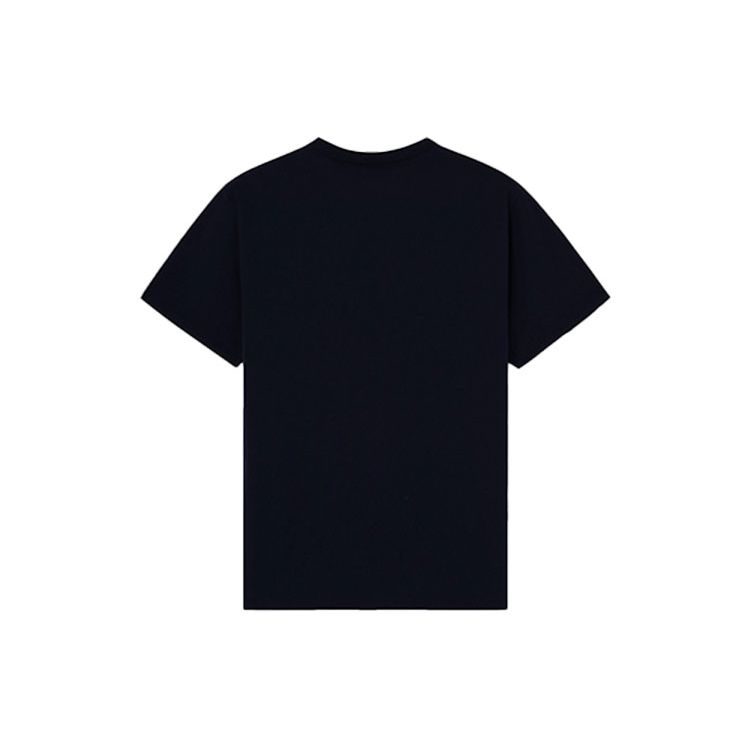 Maison Kitsune FW21 Fox Embroidered Pocket Cotton Straight-Cut Short Sleeve T-Shirt Men Tops Black HM00136KJ0008-P199