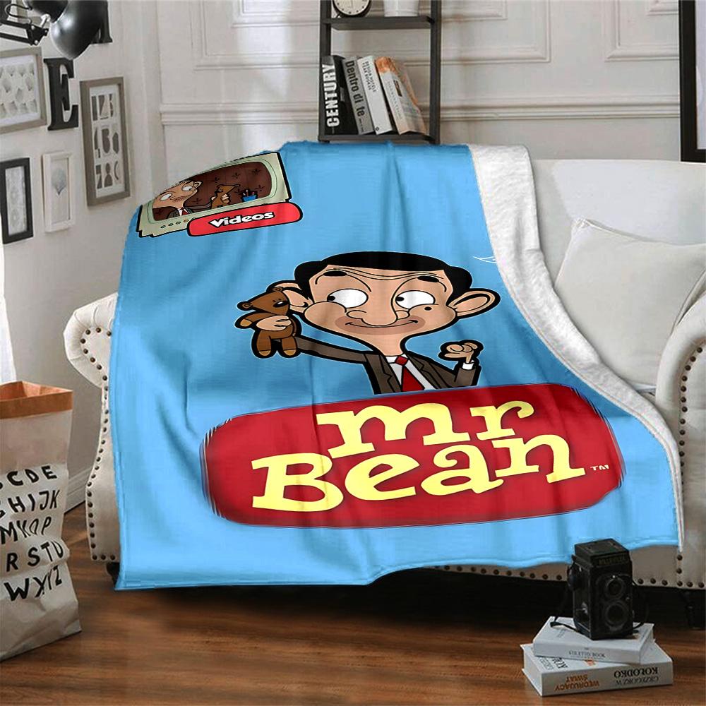 1 Stück Mr Beans Video Adventures Flanelldecke für Super Weichen Niedlichen Komfortdecke für Reisebettwäsche Couch Sofa Decke Y73044