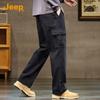 Jeep Men's Loose Straight-Leg Cargo Pants