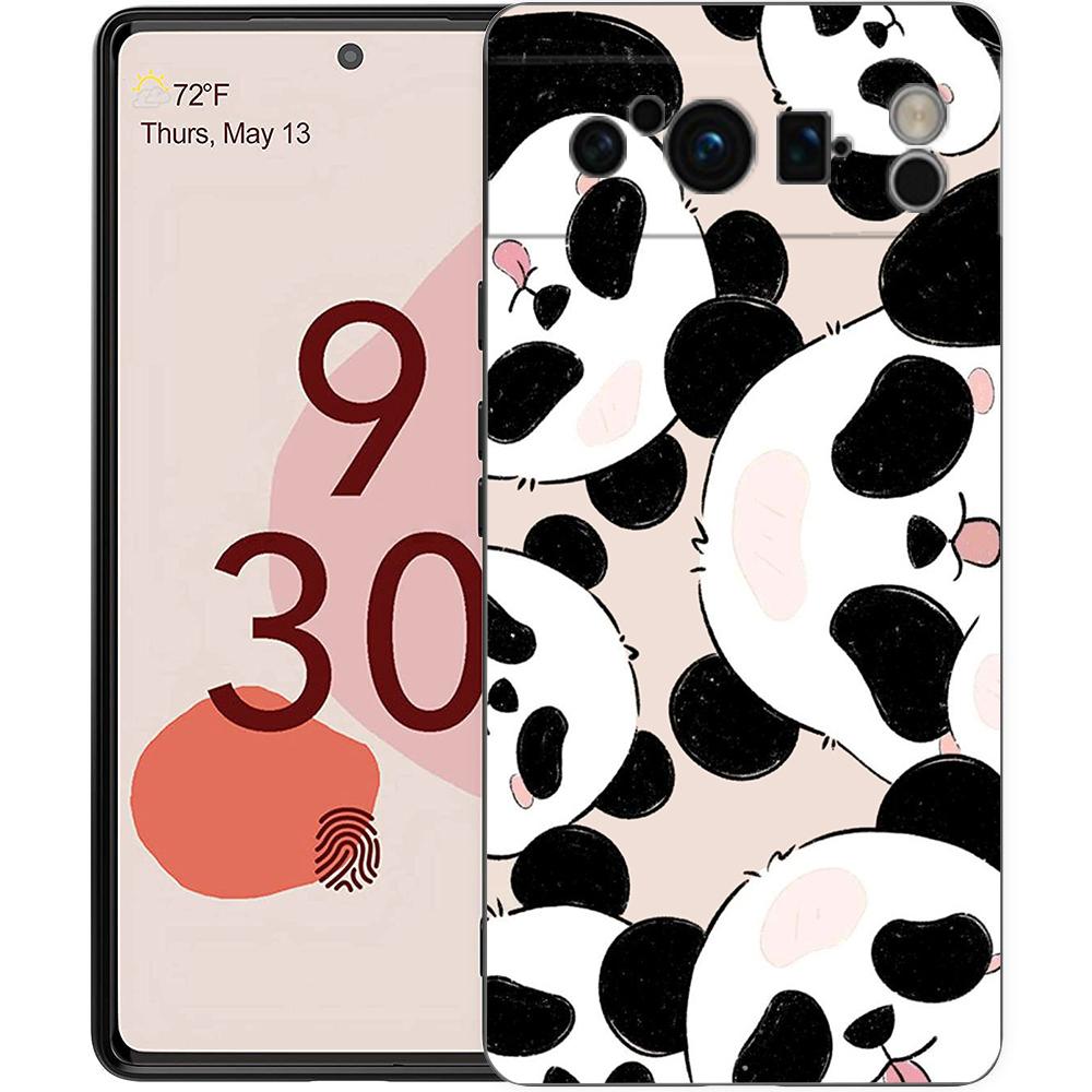 For Google Pixel 10 Pro Phone Case Pixel 9 Pro XL TPU Case Pixel 8 Pro 9A 8A 7A 7 6A 6 Pro Soft Cover Cartoon Panda