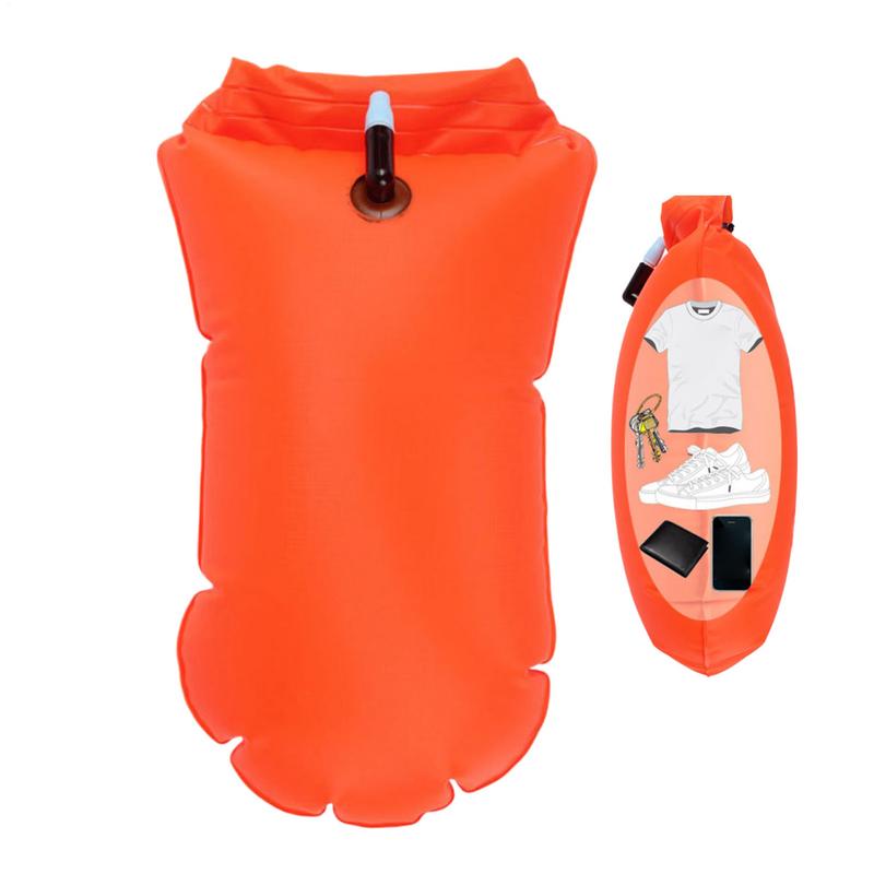 Outdoor Swim Safe Buoy Inflatable Life Saving Swim Buoy PVC Inflated Air Drying Bag Drift Bag For Swimming Pool Open Water
