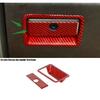 Co-pilot Storage Box Handle Trim Cover For Ford F150 Red Carbon Fiber Accessorie